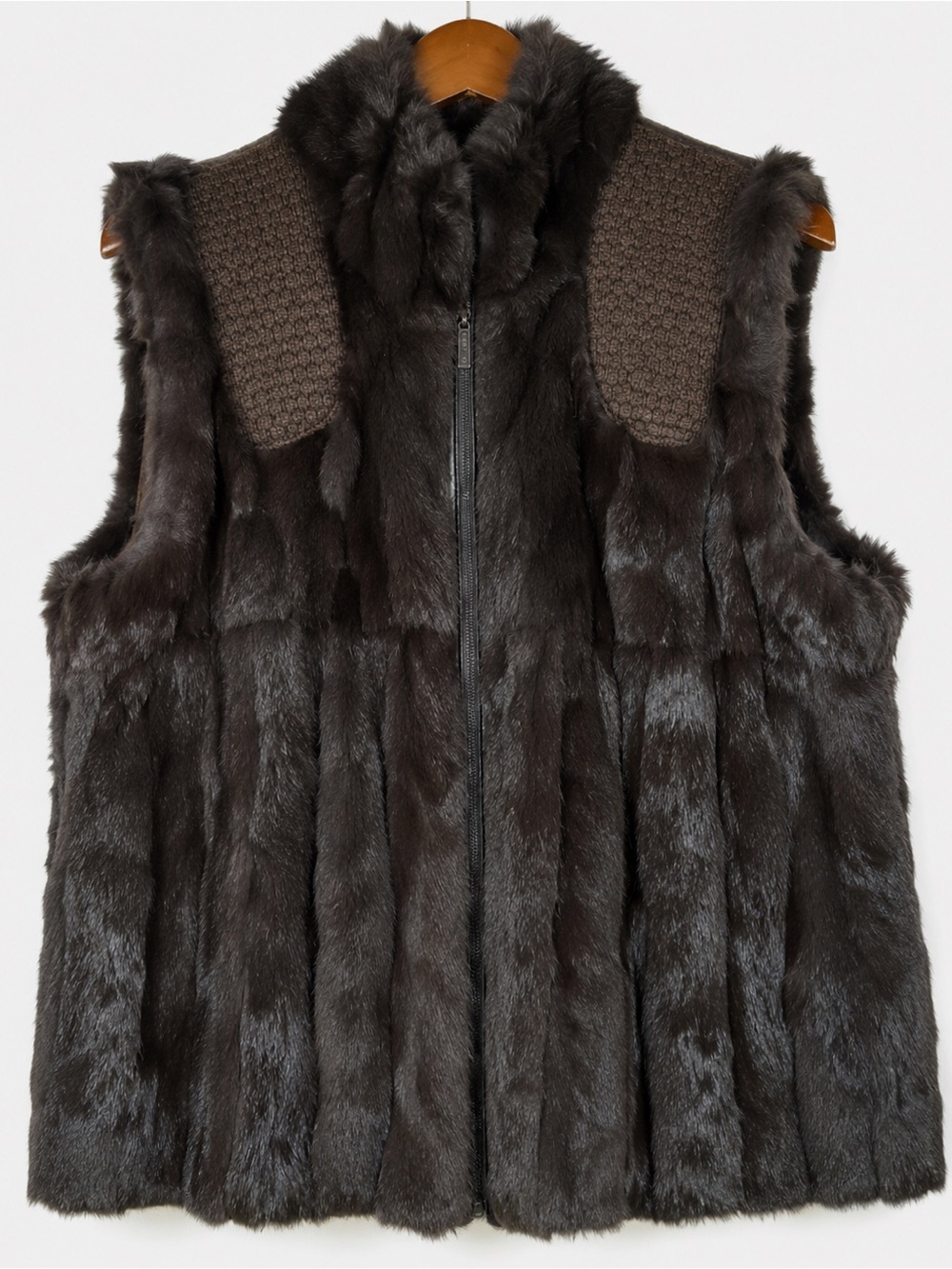 Linda Richards Luxury Genuine Rabbit Fur Reversible Vest – Size XL